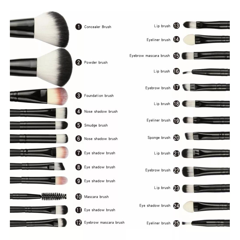 Maange Brochas De Maquillaje Professional,22 Piezas Set De Brochas Color
