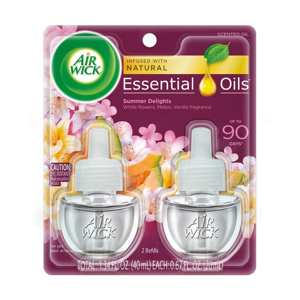 Air Wick Scented Oil 2 Refills, Summer Delights, (2X0.67oz) (Pack of 2)