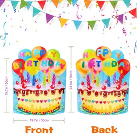 Weldomcor Birthday Chair Cover Pack of 2 Blue Birthday Chair Covers for Children Teenagers Birthday Party Supplies Home Classroom Chair Decor