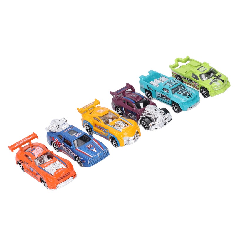 6pcs 1:64 Scale Alloy Racing Cars Set High Simulation Collectible