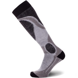 Pure Athlete Elite Ski Socks – Lightweight Merino Wool Warm Skiing Sock for Men and Women (Large, Black)