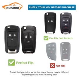 Koaudb Car key fob cover with key fo, black