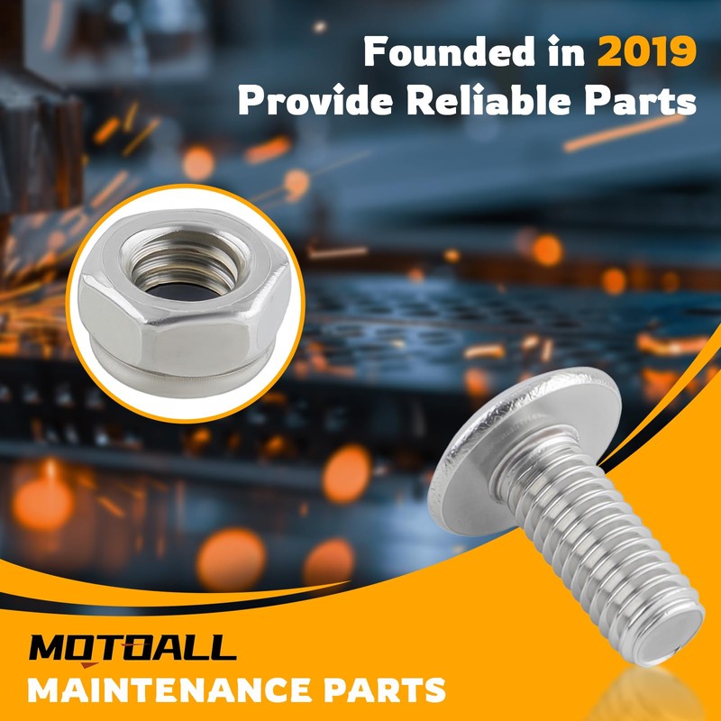 MOTOALL 25 Piece Fender Bolts Screws Nut Mount Kit Plastics