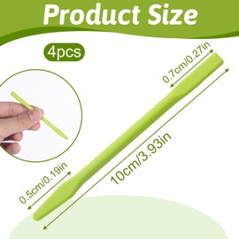 4PCS Eyebrow Wax Sticks, Silicone Eyebrow Wax Stick, Green Waxing Spatulas, Non-Stick Waxing Spatulas, Reusable Hair Removal Sticks For Home Salon and Body Use, Hard Wax-Stick