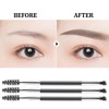 WOLMIK Duo Eye brow Brush - 3 PCS Angled Eyebrow