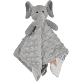 BORITAR Elephant Baby Security Blanket Soft Minky Dot Fabric Lovey Blanket with Lovely Animal Pattern Backing, Stuffed Plush Cuddle Newborn Blankie 14 Inch