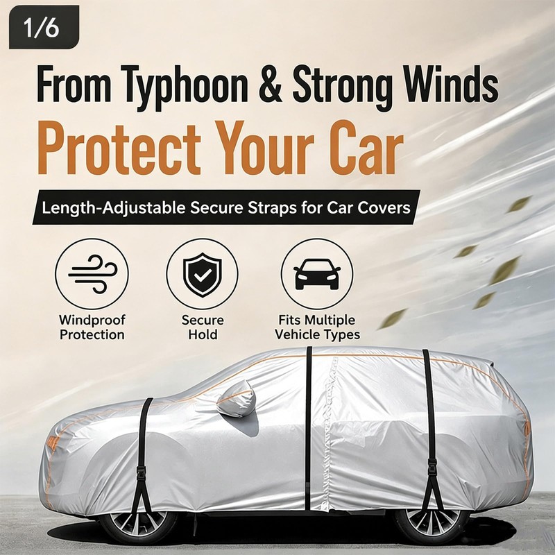 Car Cover Straps Wind Protector, Heavy Duty Tie Down, For