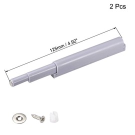 uxcell Magnetic Touch Catch Latch Push To Open System Damper Buffer for Cabinet Door Cupboard Gray 2 Sets