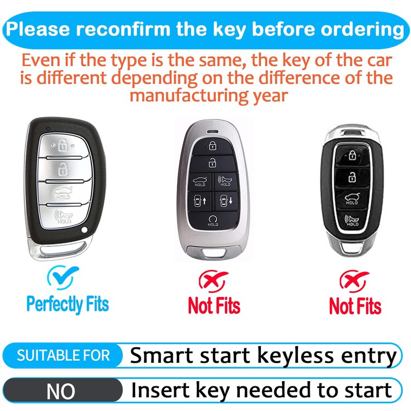 Sindeda Key Fob Cover with Keychain Soft Full Protection Key