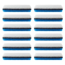 PET Standard Premium Water Filter Compatible with NPET® WF020 Water Fountain. Rectangular-Shaped, Washable Pet Fountain Filters with Triple Filtration System, Pack of 12