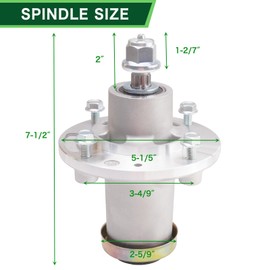 52 inch Lawn Mower Deck Rebuild Kit Compatible with Husq varna EZ5226 EZ5221 EZ5225 EZ5224 Lawn Mower Includes (3) 539112170 Spindles (3) 10782 Blades (3) 153535 Pulley (3) 539132728 Idler Pulley