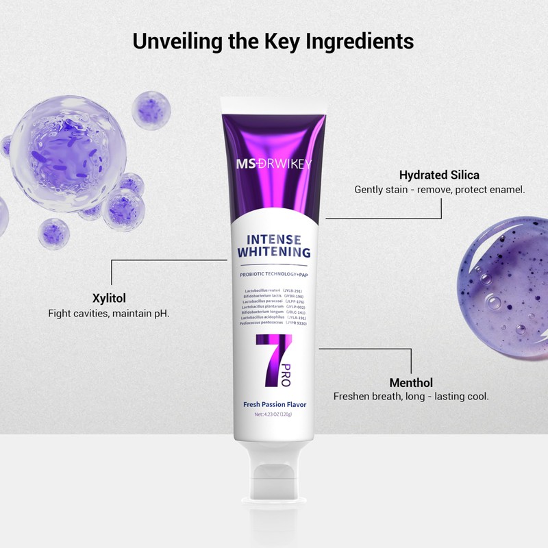 MSDRWIKEY SP-6 Whitening Toothpaste 2-Pack & Popping 7-Pro Whitening Toothpaste,