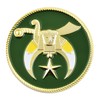 Shriner Green & Gold Masonic Auto Emblem - 2" Diameter