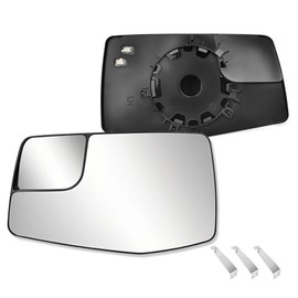 Leolarmen Driver Side Heated Mirror Glass Compatible with 2019-2023 Chevy Silverado 1500/2500HD/3500HD GMC Sierra 1500/2500HD/3500HD, Rear View Left Convex Mirror for 84309708 84309707