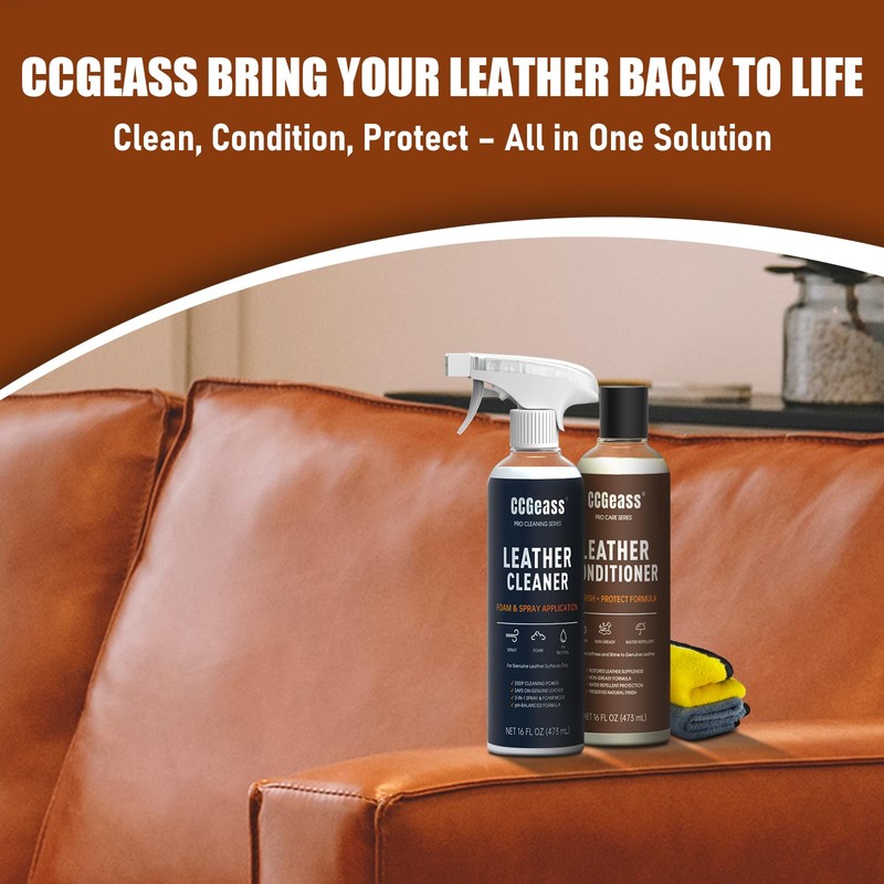 Leather Cleaner and Conditioner Kit – 2×16oz | Leather Cleaner