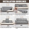 SearchI Fundas de Sofá Extensibles, Funda para Sillón de 2