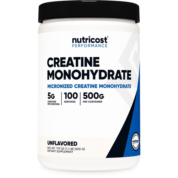Nutricost Creatine Monohydrate Micronized Powder 500G, 5000mg Per Serv (5g)