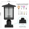Yoenecea Modern Outdoor Post Light, Aluminum Lamp Post Light Fixture