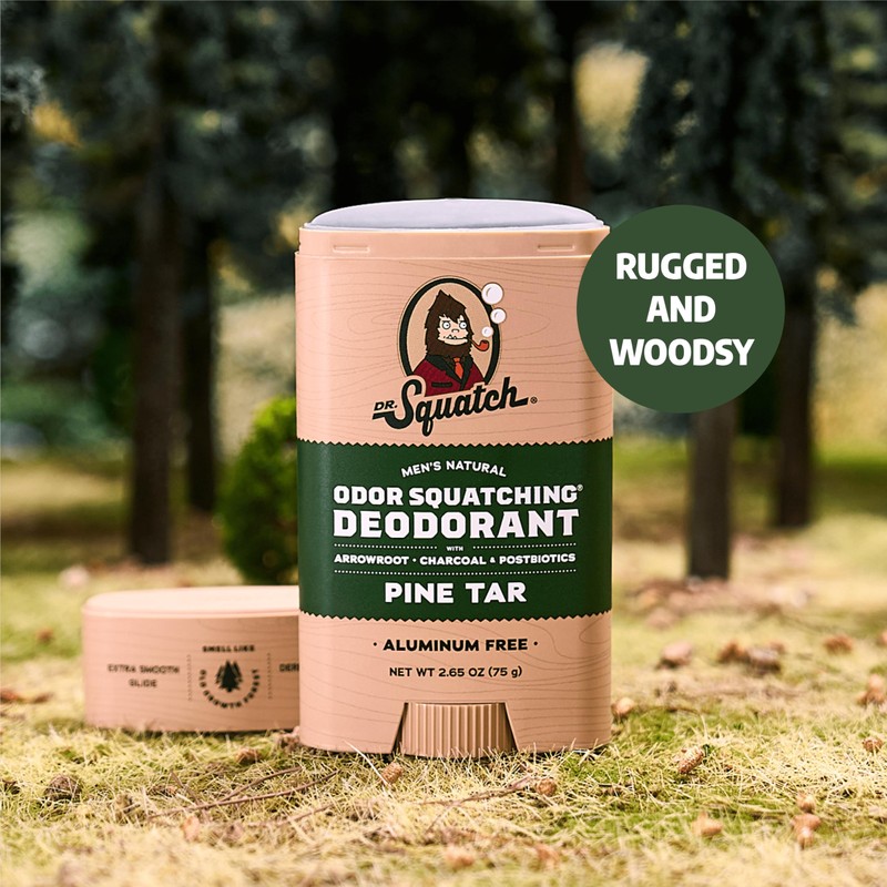Dr. Squatch Natural Deodorant for Men - Odor-Squatching Aluminum Free