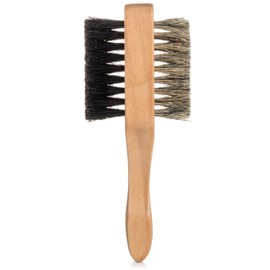 GranNaturals Small Double Sided Boar Bristle Hair Brush for Men - Soft + Medium HairBrush for 360 Waves, Smoothing, Fades, Beards, Barber, Slick Back Hair