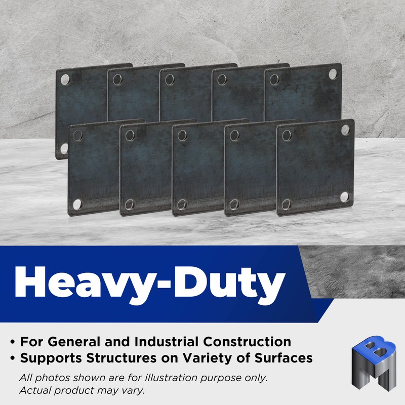 Bobco Metals 3”X3” Weldable Square Steel Metal Baseplate | A36