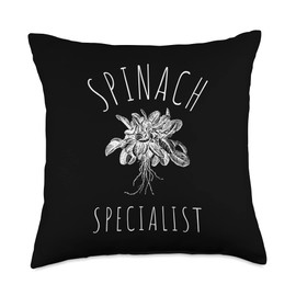 Vegetable Gardening And Canned Spinach Apparel Baby Organic Spinach and Kale Vegetarian Vegan Throw Pillow, 18x18, Multicolor