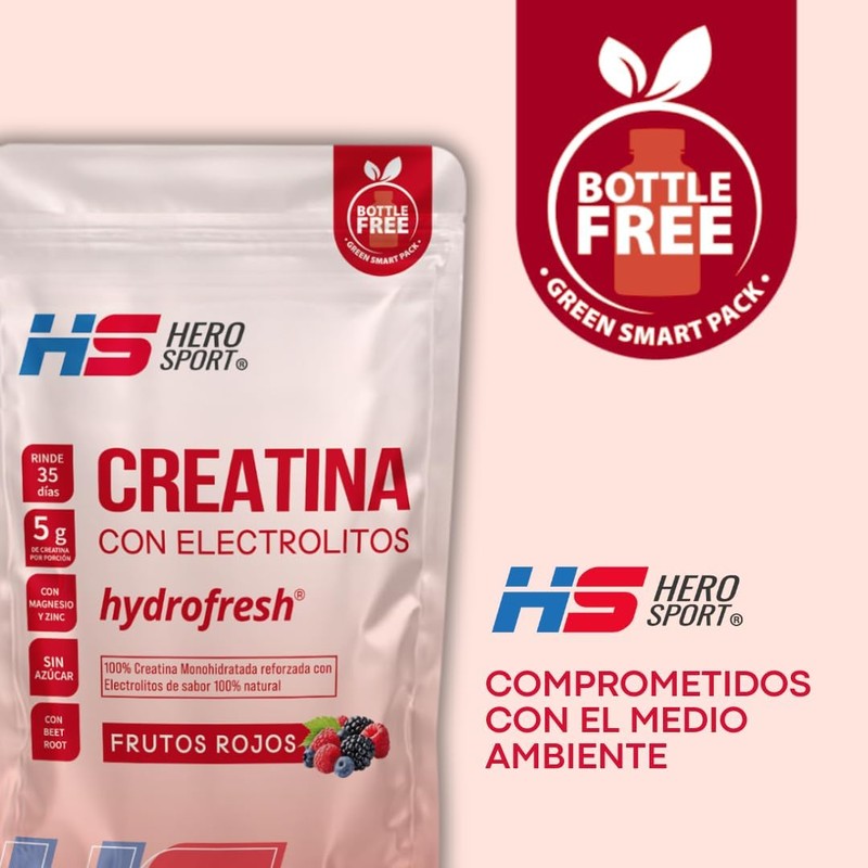 Hero Sport Creatine Monohydrate Powder with Electrolytes – Mixed Berry