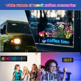 4 * 13.7in Devil Eyes Light for Cars, Colorful Eye Lamp Soft Screen for Car Windows, Large Programmable Flexible LED Screen, DIY Car Dynamic LED Smart Colorful Eye Lamp Soft Screen