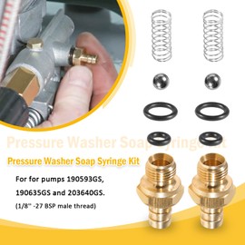 USSKYBOY Pressure Washer Chemical Soap Injector Kit for Briggs and Stratton, Homelite, Ryobi and Husky Replaces 190593GS 190635GS and 203640GS (2 Set)