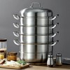 Xuthusman 304 Stainless Steel Steamer - Stackable 5 Levels with