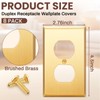 Zonon 8 Pack Gold Outlet Covers 4.50 x 2.76 Duplex