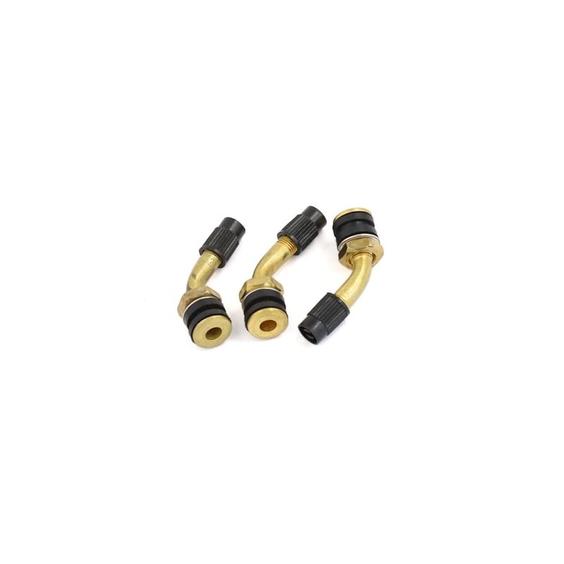 REPAIROCK Brass Angled Tubeless Tire Valve Stem 3pcs for Moped