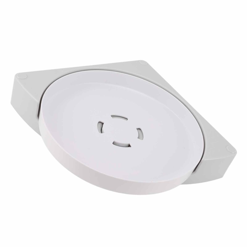 Shower Caddy Corner Rotate Wall Mount Easy Install Modern Plastic