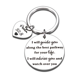 Religious Christian Gifts Bible Verse Keychain Accessories for Women Men Friends Christmas Easter Birthday Graduation Angel Communion Gift for Him Her Son Daughter Teen Boys Girls Kid Children