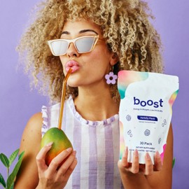 Truvy Boost Drink Variety Pack | 30 Stick Packs | Long-Lasting Energy Drink Mix with S³ Technology | Clean Focus and Vitality Support | Supports Clarity, Endurance and Metabolism