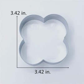 LILIAO Flower Cookie Cutter Scalloped Edge Sandwich Fondant Biscuit Cutter - 3.4 x 3.4 inch - Stainless Steel - by Janka