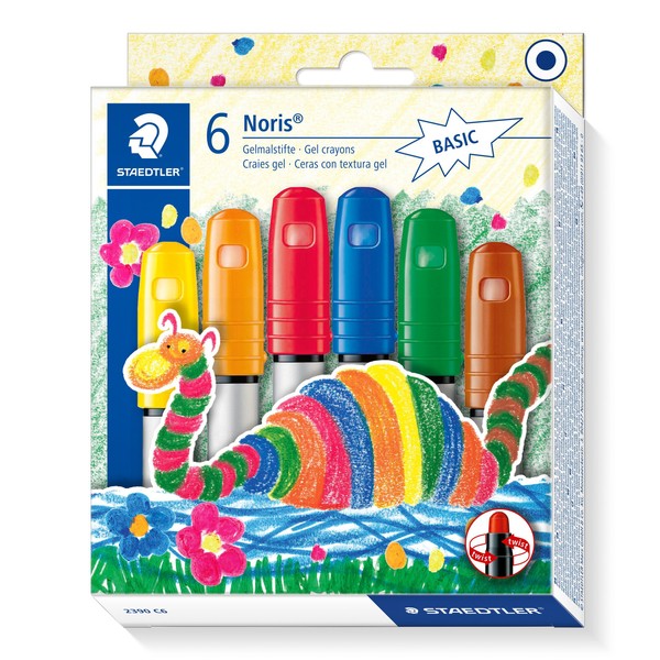 Staedtler Noris Club Gel Crayon - Assorted Colours (Pack of 6)