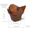 SimpleGood Brown Lotus Style Baking Cups Medium Size Cupcake Liners