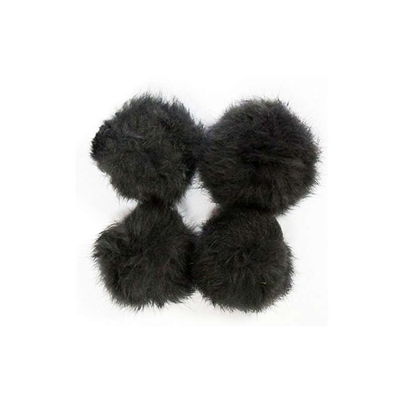 HAND ® Dark Grey Dekorative Kaninchen-Pelz Pom Pom Borte 7cm