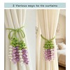 Hand Crochet Cotton Curtain Tiebacks, 2 Pack (Purple)
