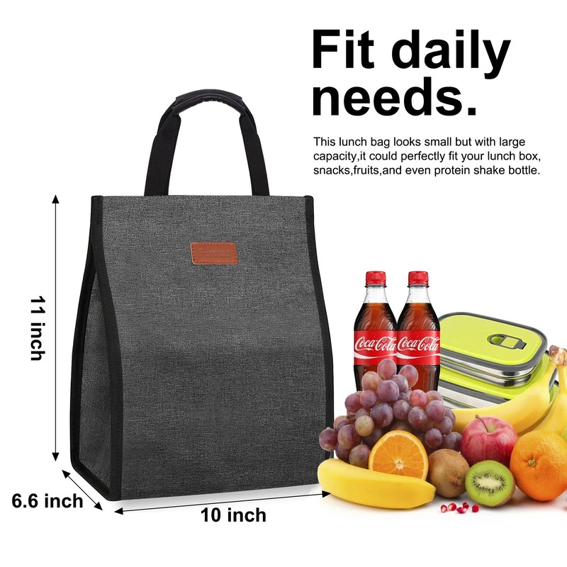 Lunch Bags for Women Insulated Reusable Lunch Tote with Internal