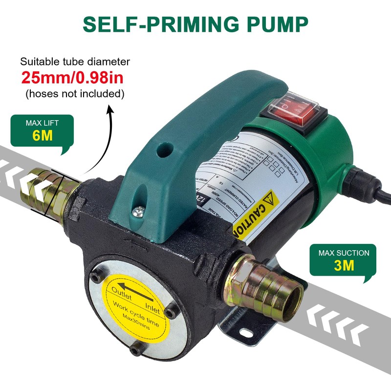 AIGMISON 12V 260W Diesel Transfer Pump Electric Fuel Transfer Pump