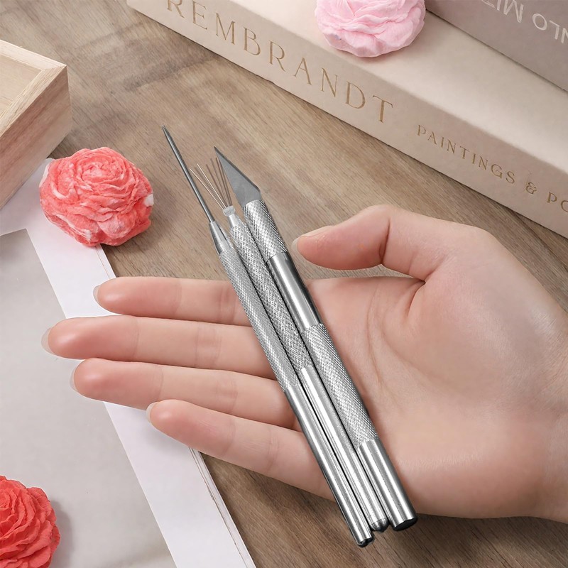Stainless Steel Sculpting Ceramics Pottery Carving Tools 3 in 1