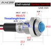 8mm Mini Indicator Light 0.31" Waterproof IP67 Domed High Head
