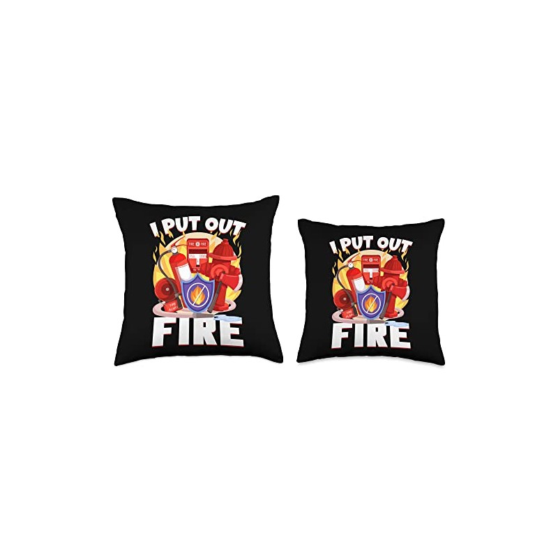 I Put Out Fire Firefighter Fire Extinguisher Throw Pillow