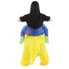Yellow Dinosaur Inflatable Costume Half Body Model Weird Dinosaur Shape