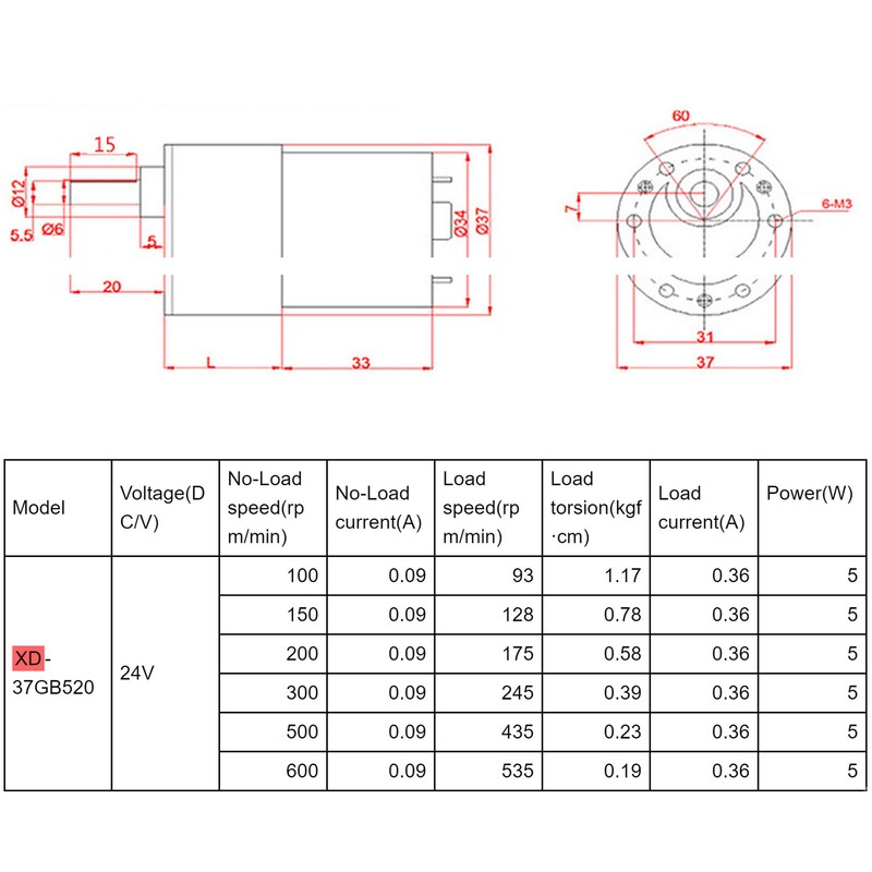 DC Reduction Motor Bracket Governor Adjustable Speed 24V CW CCW