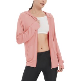 LETAOTAO Womens' Lightweight Zip Up Hoodies Stretch Thin Summer Jackets For Women