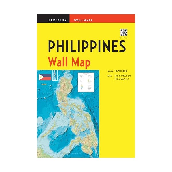 Philippines Wall Map Second Edition: Scale: 1:1,750,000; Unfolds to 40