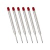 6 Pack - TikiPen Blue Parker Compatible Ballpoint Pen Refills. Smooth Writing German Ink and 1mm Medium Tipâ¦ (Red)